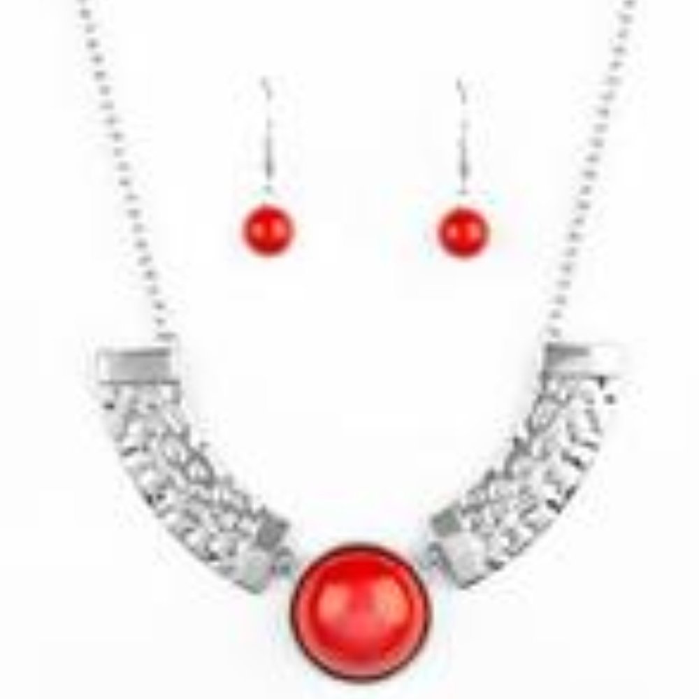 Paparazzi Egyptian Spell Orange Necklace and Earring Set